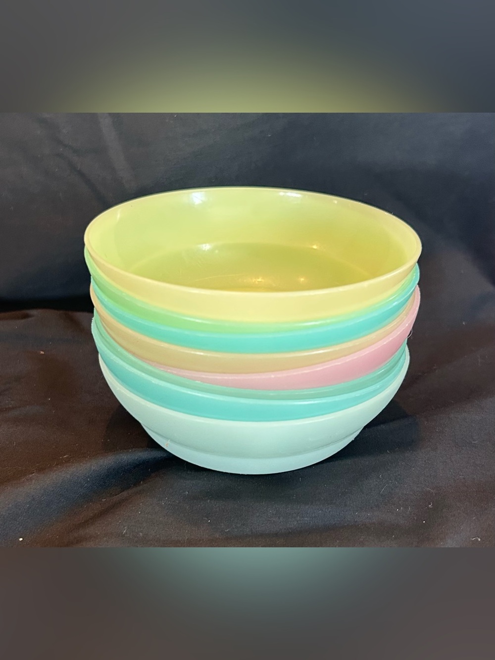 Vintage Tupperware Toy Nesting Bowls Complete Set of 8 Pastel Colors